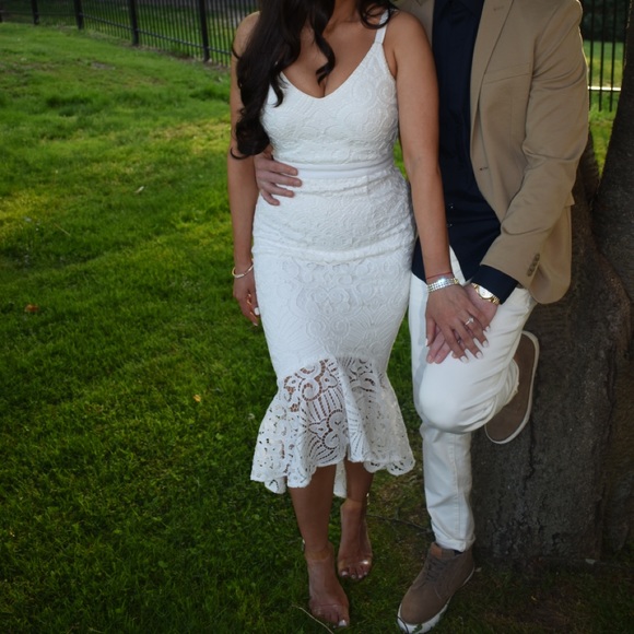 JAUS LIANA MIDI DRESS - WHITE - Picture 3 of 9